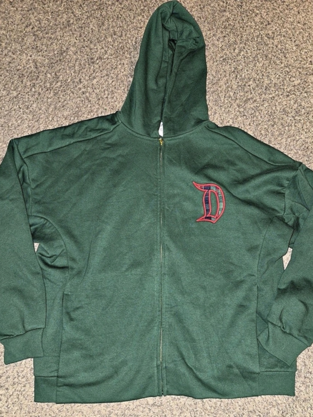 EUC Disney Parks Disneyland Green Plaid Christmas Holiday Full Zip Hoodie
